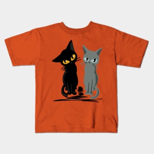 Black and gray Kids T-Shirt